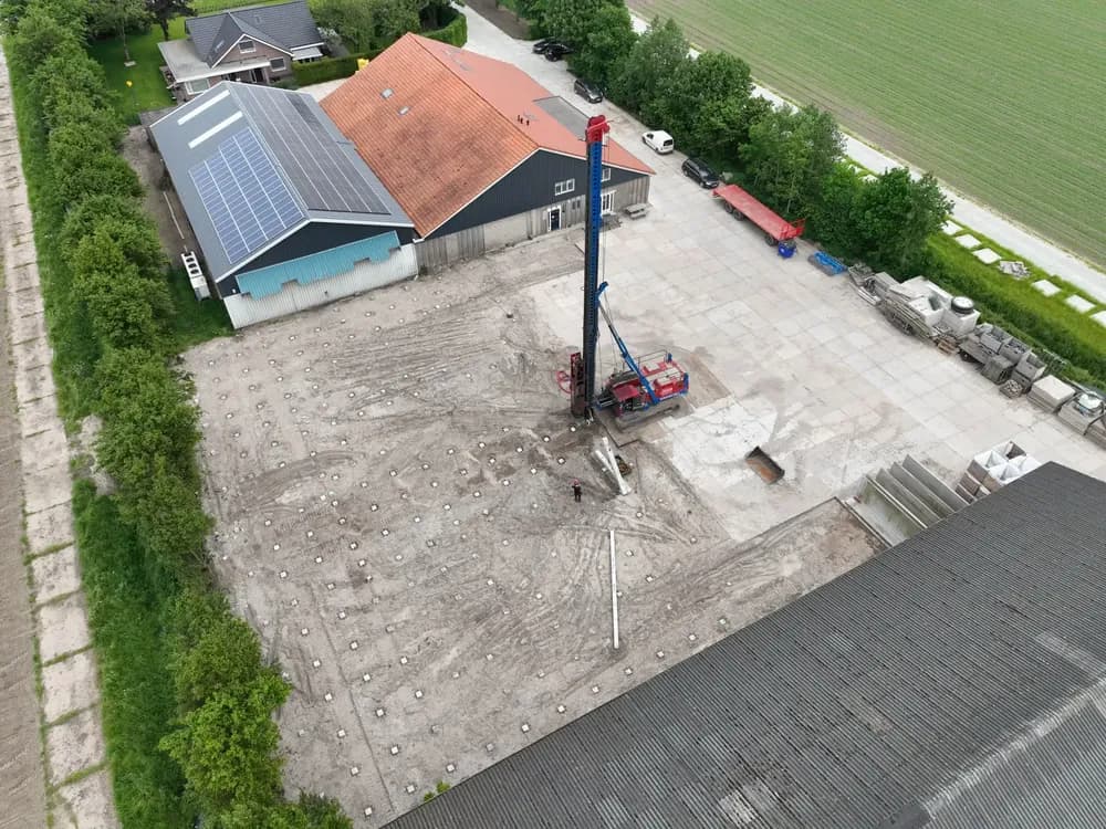 Fundering bij Heien