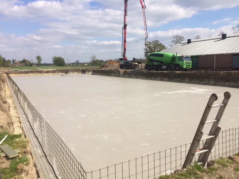 Fundering bij Pol in Bennekom